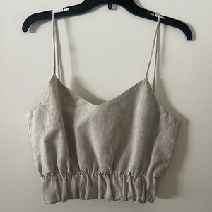 Elegant Beige Crop Top